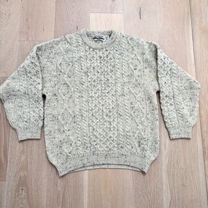 Vintage 90s Celtic CountryFisherman Cable Knit Sweater